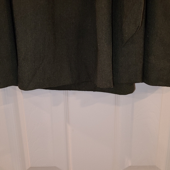 Talbots Vintage olive wool pleated skirt Sz 12 W - Picture 2 of 9